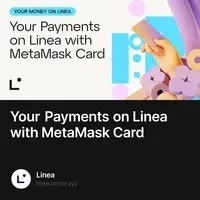 Your Payments on Linea with MetaMask Card logo