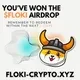 $FLOKI AIRDROP AT floki-crypto.xyz logo