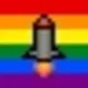 GAY•LESBIAN•TRANS•ROCKET logo