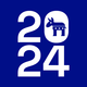 DEMOCRAT•WINS•PRESIDENT logo