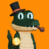 MILO•THE•MILLIONAIRE•GATOR logo