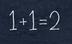1+1=2 logo