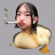 Smoking Asian Duck logo
