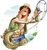 Fishing coin logo