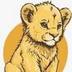 Simba the lonely lion logo