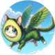 Flying Avocado Cat logo