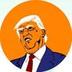 Orange Donald Trump logo