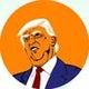 Orange Donald Trump logo