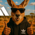 ADIDAS KANGAROO MASCOT logo
