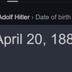 HITLER'S BIRTHDAY logo