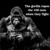 the gorilla rapes the 100 men logo