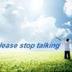 please stop talking logo