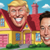 TRUMP X ELON HOUSE logo