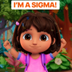 Dora Sigma Brain Rot logo