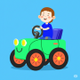 kids on the car logo