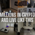 Millions in crypto & live like logo