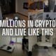 Millions in crypto & live like logo