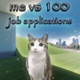 me vs 100 job applications logo