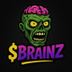 No brains, just gains logo
