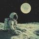 Cosmonaut on the Moon logo