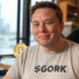 Gork as a human logo