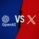 X vs Open AI logo
